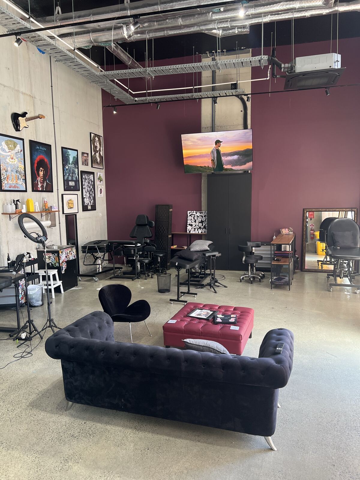 The whole studio from the lounge